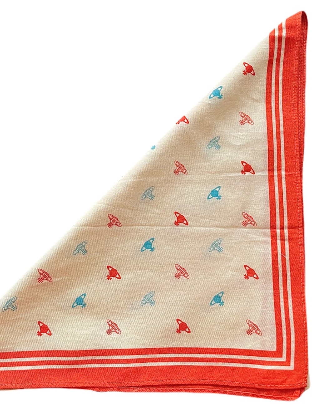 Vivienne Westwood orb-print pocket square. 19” × 19”